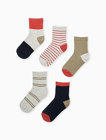 Pack de 5 pares de calcetines a rayas