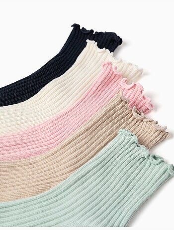 Pack de 5 pares de calcetines acanalados con caña ondulada