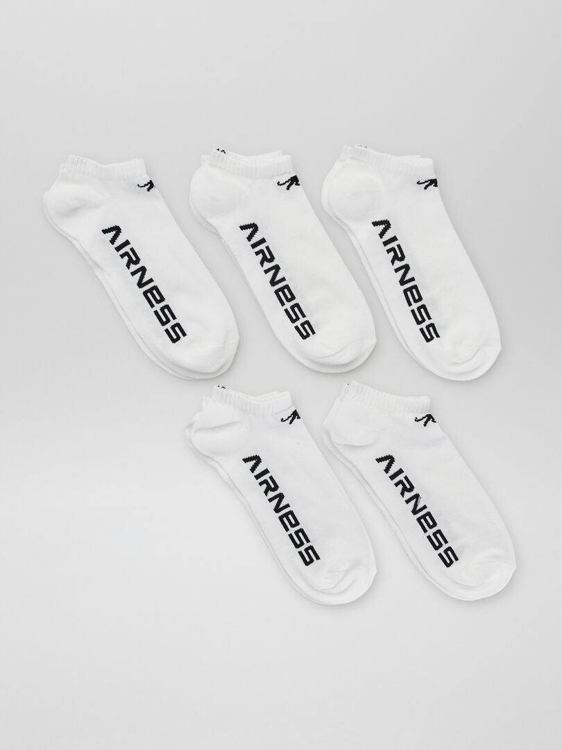 Pack de 5 pares de calcetines 'Airness' BLANCO - Kiabi