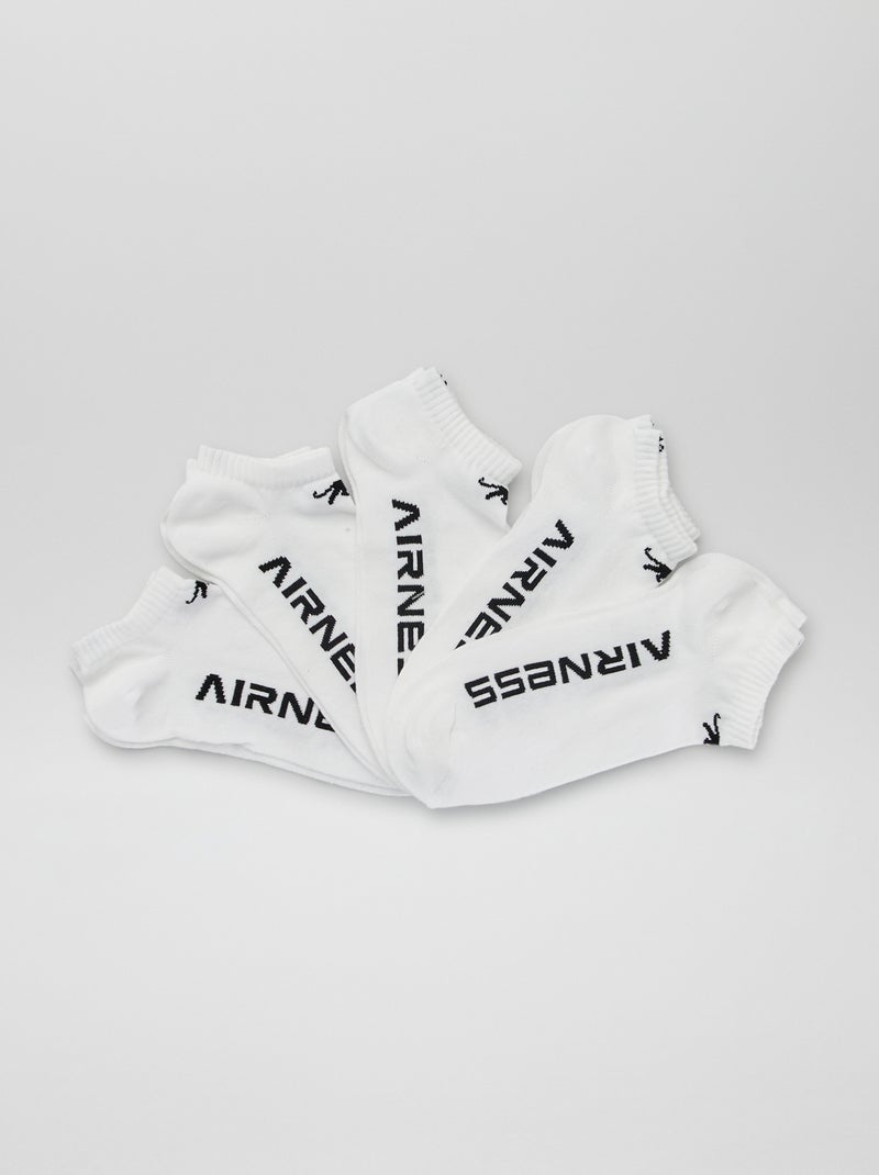 Pack de 5 pares de calcetines 'Airness' BLANCO - Kiabi