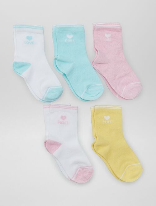 Pack de 5 pares de calcetines altos - Kiabi