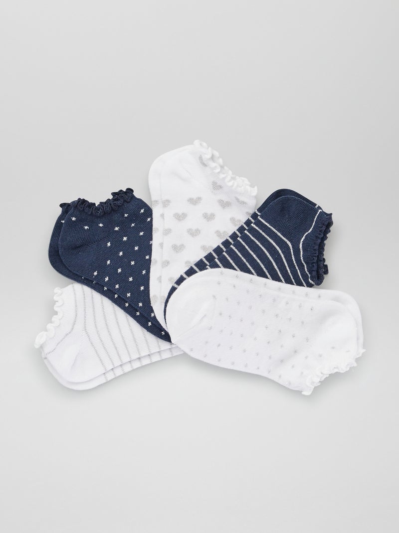 Pack de 5 pares de calcetines AZUL - Kiabi