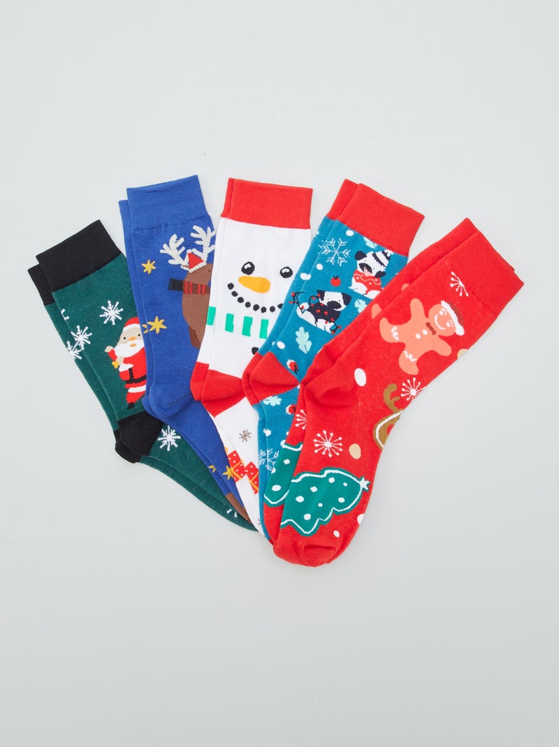 Pack de 5 pares de calcetines AZUL - Kiabi
