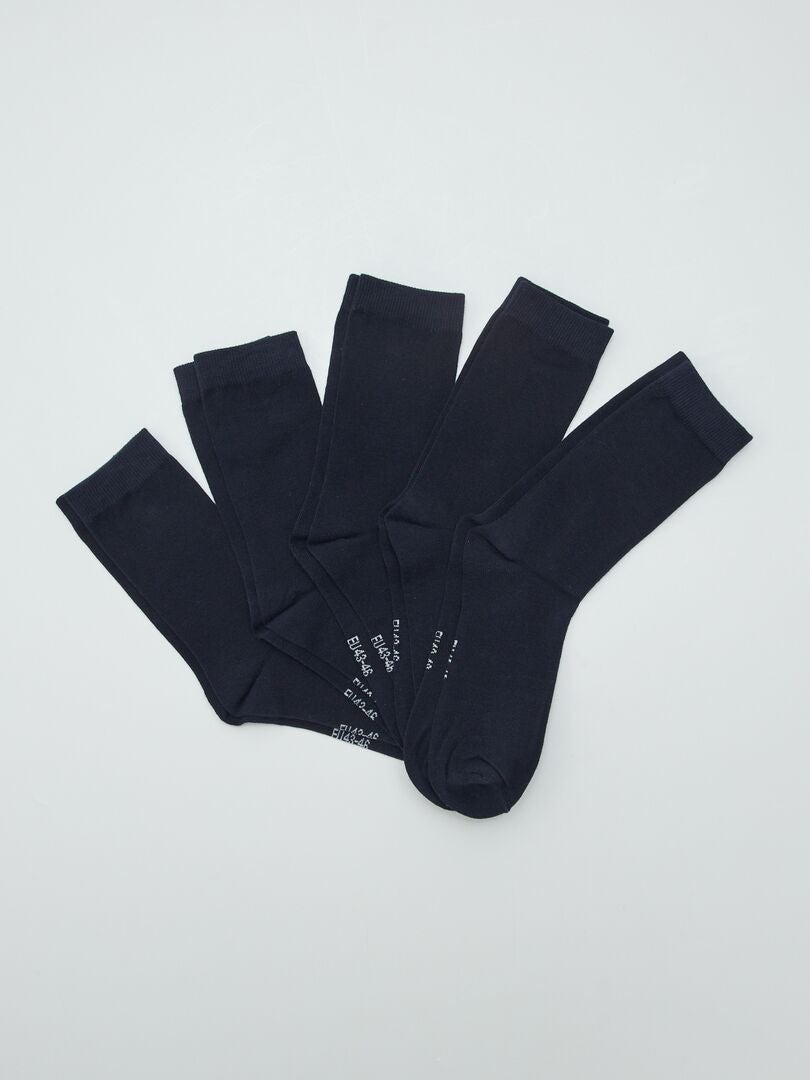 Pack de 5 pares de calcetines AZUL - Kiabi