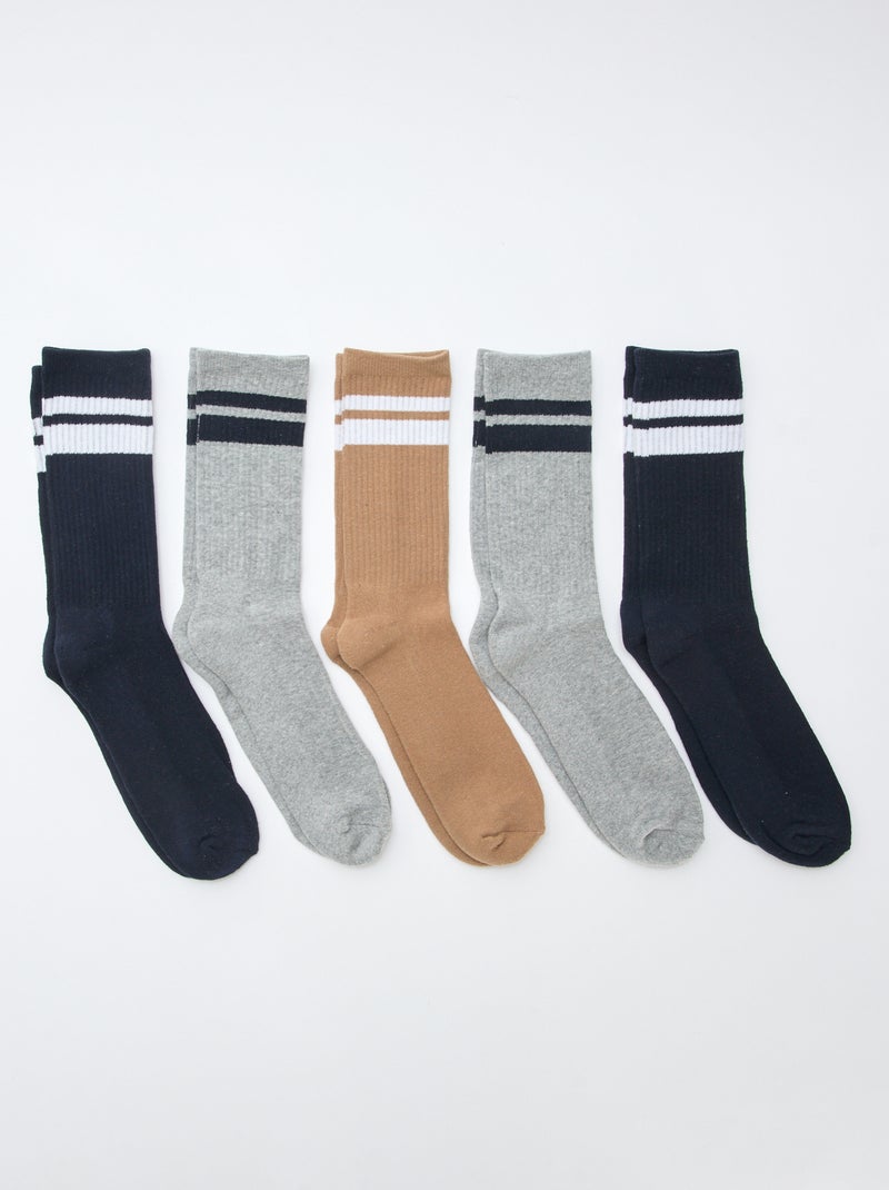 Pack de 5 pares de calcetines Azul - Kiabi
