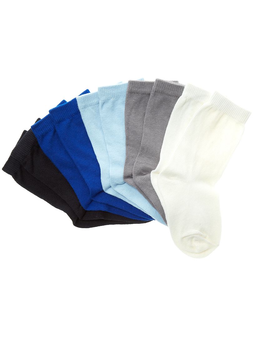 Pack de 5 pares de calcetines azul - Kiabi