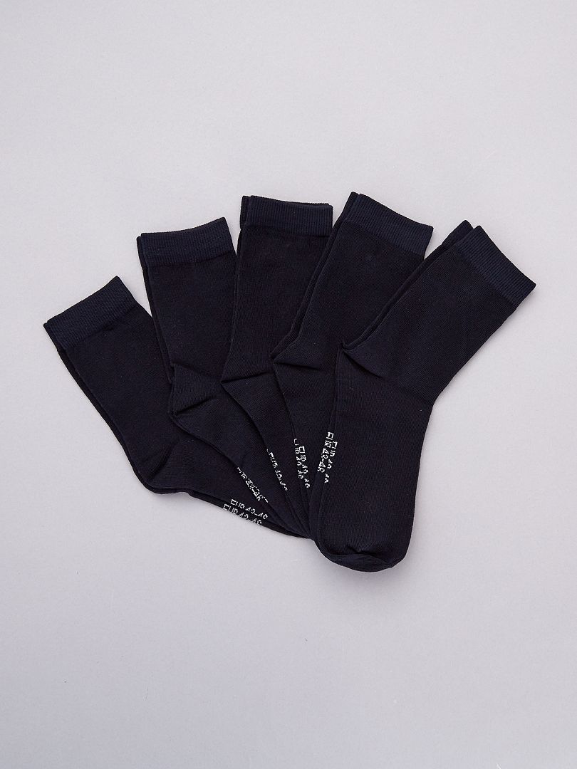 Pack de 5 pares de calcetines AZUL - Kiabi
