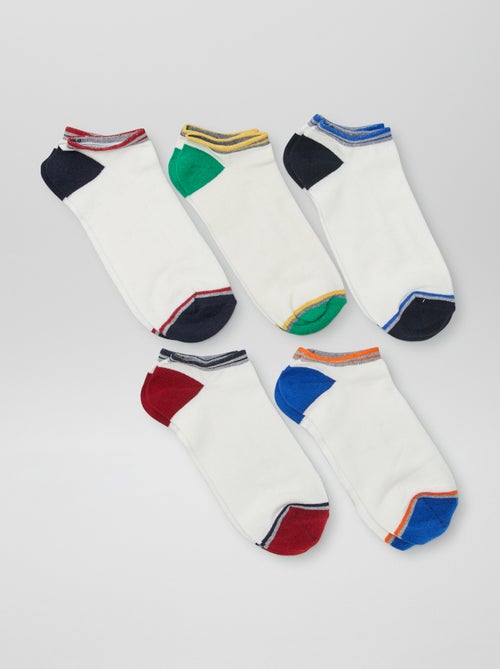 Pack de 5 pares de calcetines bajos deportivos - Kiabi Pack de 5 pares de calcetines bajos deportivos - Kiabi