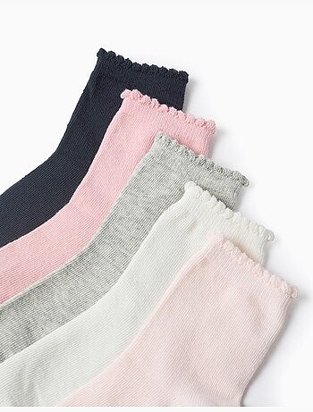 Pack de 5 pares de calcetines con caña ondulada