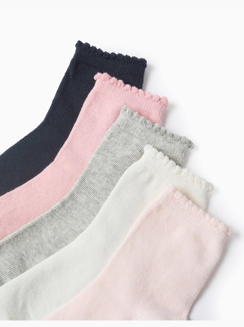 Pack de 5 pares de calcetines con caña ondulada - Kiabi