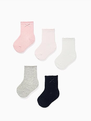 Pack de 5 pares de calcetines con caña ondulada