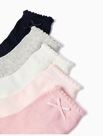 Pack de 5 pares de calcetines con caña ondulada