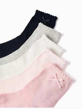 Pack de 5 pares de calcetines con caña ondulada