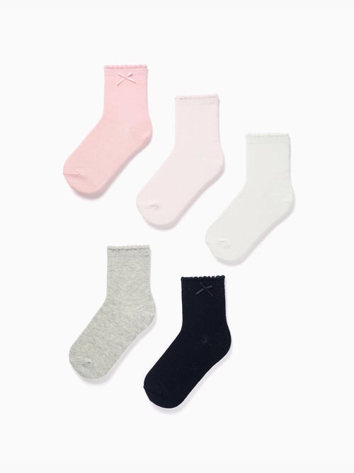 Pack de 5 pares de calcetines con caña ondulada - Kiabi