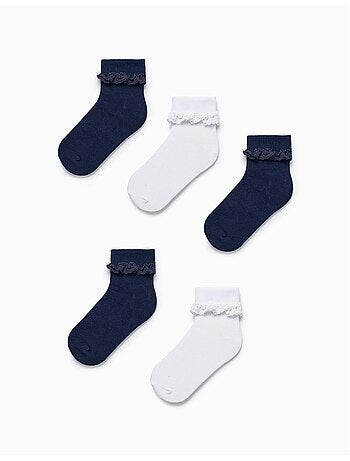Pack de 5 pares de calcetines con crochet