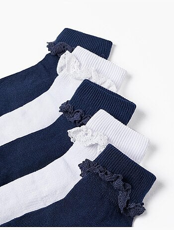 Pack de 5 pares de calcetines con crochet