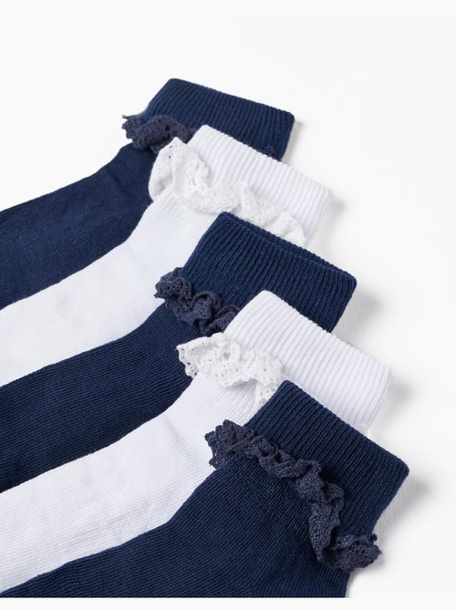 Pack de 5 pares de calcetines con crochet - Kiabi Pack de 5 pares de calcetines con crochet - Kiabi