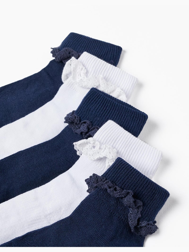 Pack de 5 pares de calcetines con crochet Multicolor - Kiabi