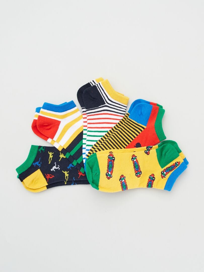 Pack de 5 pares de calcetines con estampados BEIGE - Kiabi