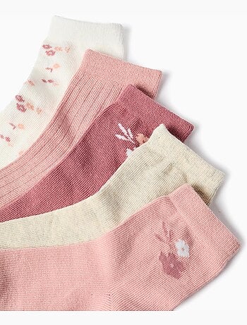 Pack de 5 pares de calcetines con flores