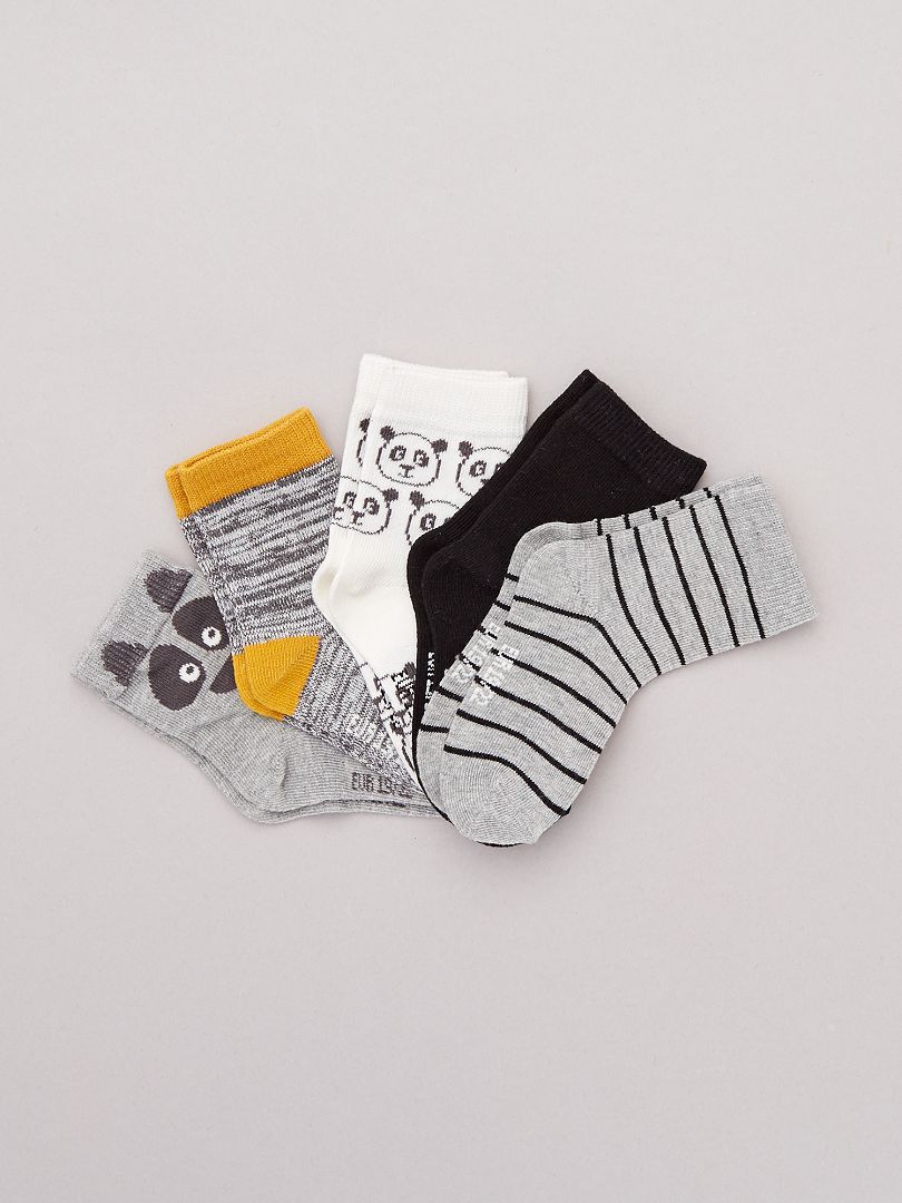 Pack de 5 pares de calcetines con motivos panda - Kiabi