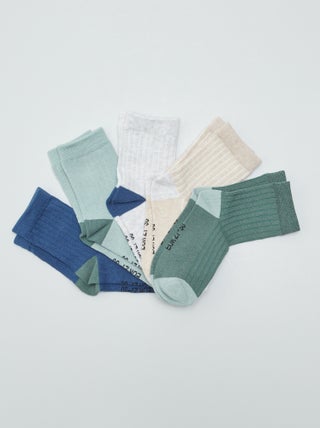 Pack de 5 pares de calcetines de canalé