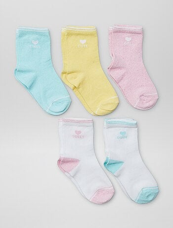 Pack de 5 pares de calcetines de colores