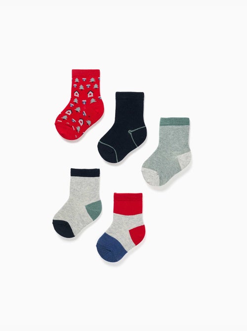 Pack de 5 pares de calcetines de fantasía - Kiabi