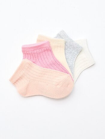 Pack de 5 pares de calcetines de punto acanalado