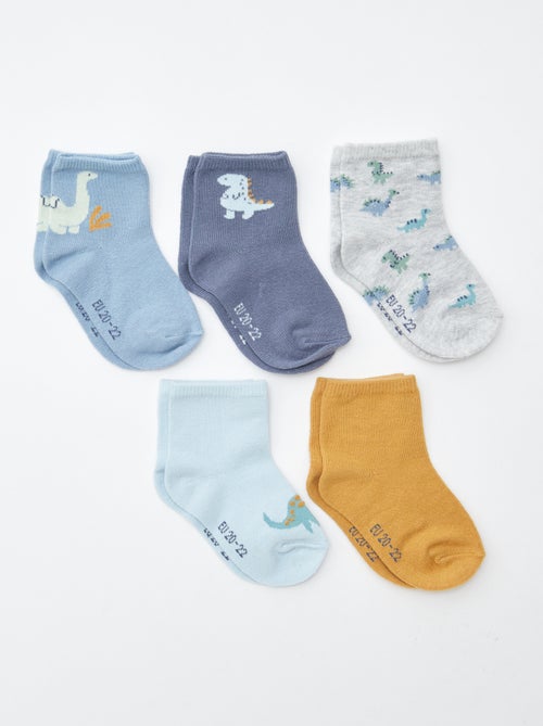 Pack de 5 pares de calcetines de punto elástico - Kiabi