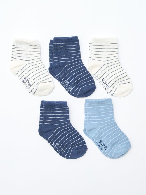 Pack de 5 pares de calcetines de punto elástico - Kiabi