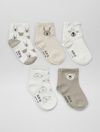 Pack de 5 pares de calcetines de punto elástico