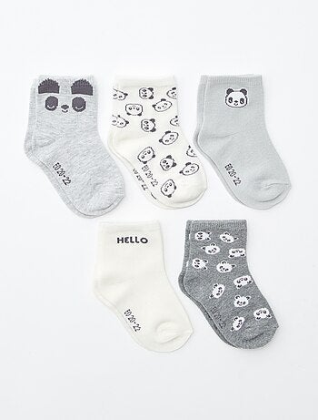 Pack de 5 pares de calcetines de punto elástico