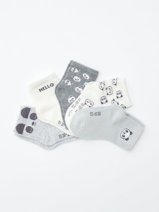 Pack de 5 pares de calcetines de punto elástico