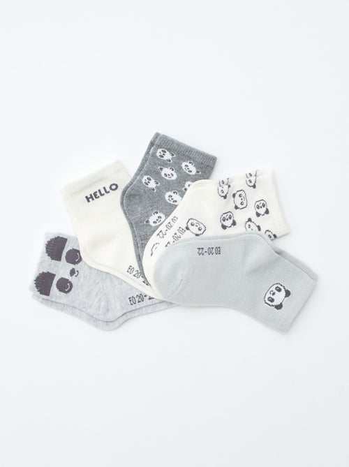 Pack de 5 pares de calcetines de punto elástico - Kiabi