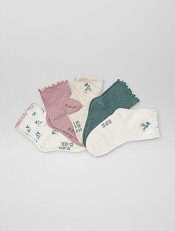 Pack de 5 pares de calcetines de punto elástico