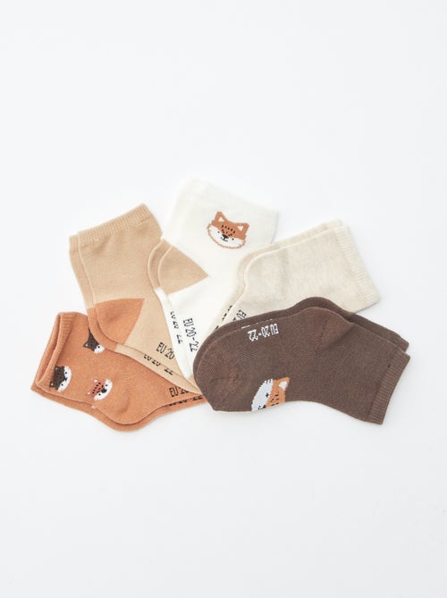 Pack de 5 pares de calcetines de punto elástico - Kiabi