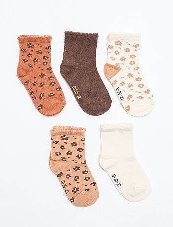 Pack de 5 pares de calcetines de punto elástico