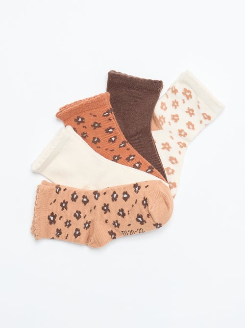 Pack de 5 pares de calcetines de punto elástico - Kiabi