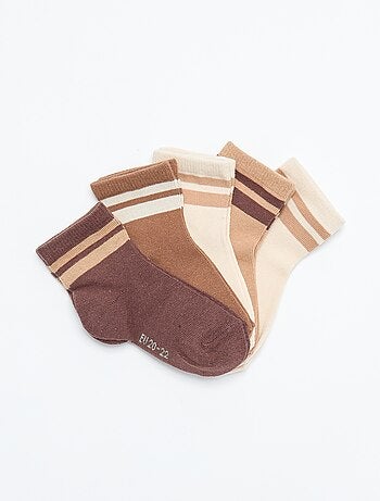 Pack de 5 pares de calcetines de punto elástico