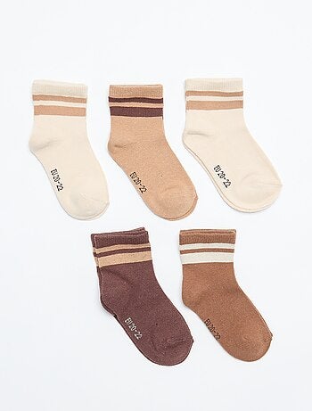 Pack de 5 pares de calcetines de punto elástico