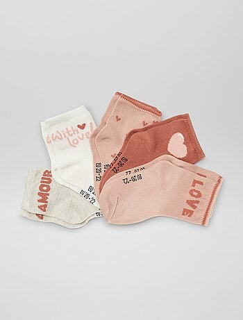 Pack de 5 pares de calcetines de punto elástico