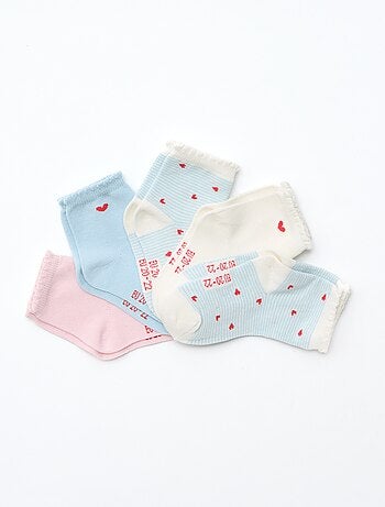 Pack de 5 pares de calcetines de punto elástico