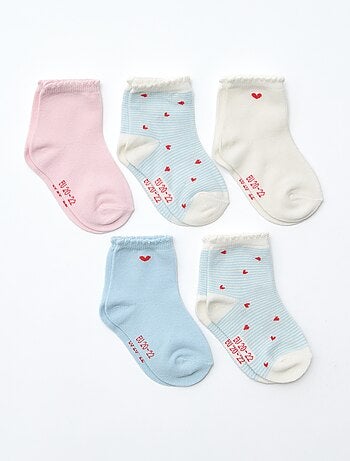 Pack de 5 pares de calcetines de punto elástico