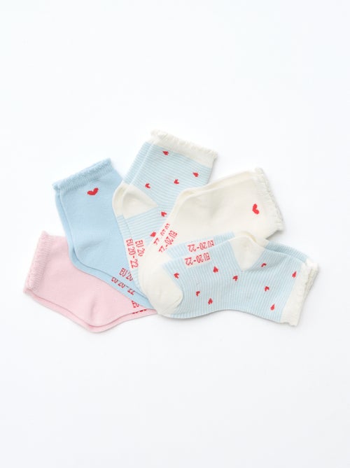 Pack de 5 pares de calcetines de punto elástico - Kiabi