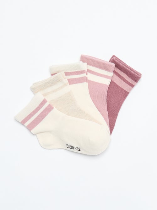 Pack de 5 pares de calcetines de punto elástico - Kiabi