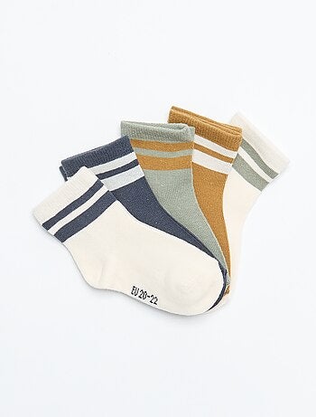 Pack de 5 pares de calcetines de punto elástico