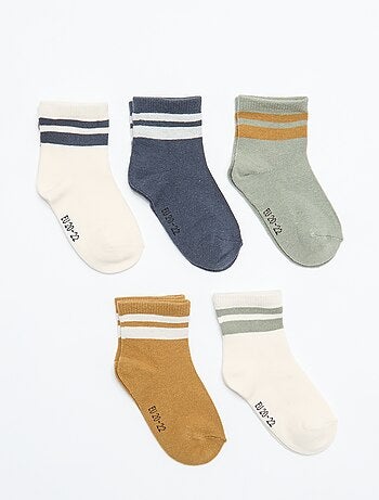 Pack de 5 pares de calcetines de punto elástico
