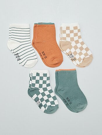 Pack de 5 pares de calcetines de punto elástico