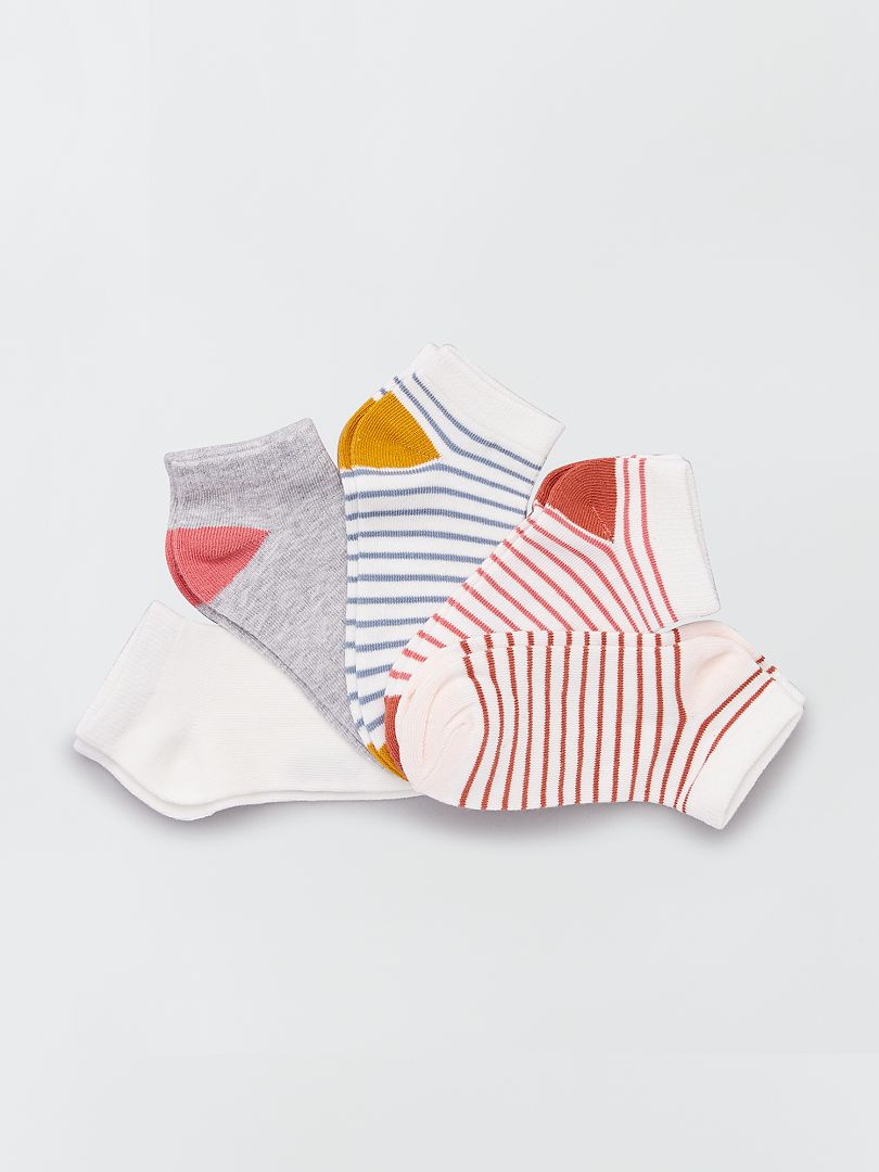 Pack de 5 pares de calcetines de rayas a rayas - Kiabi